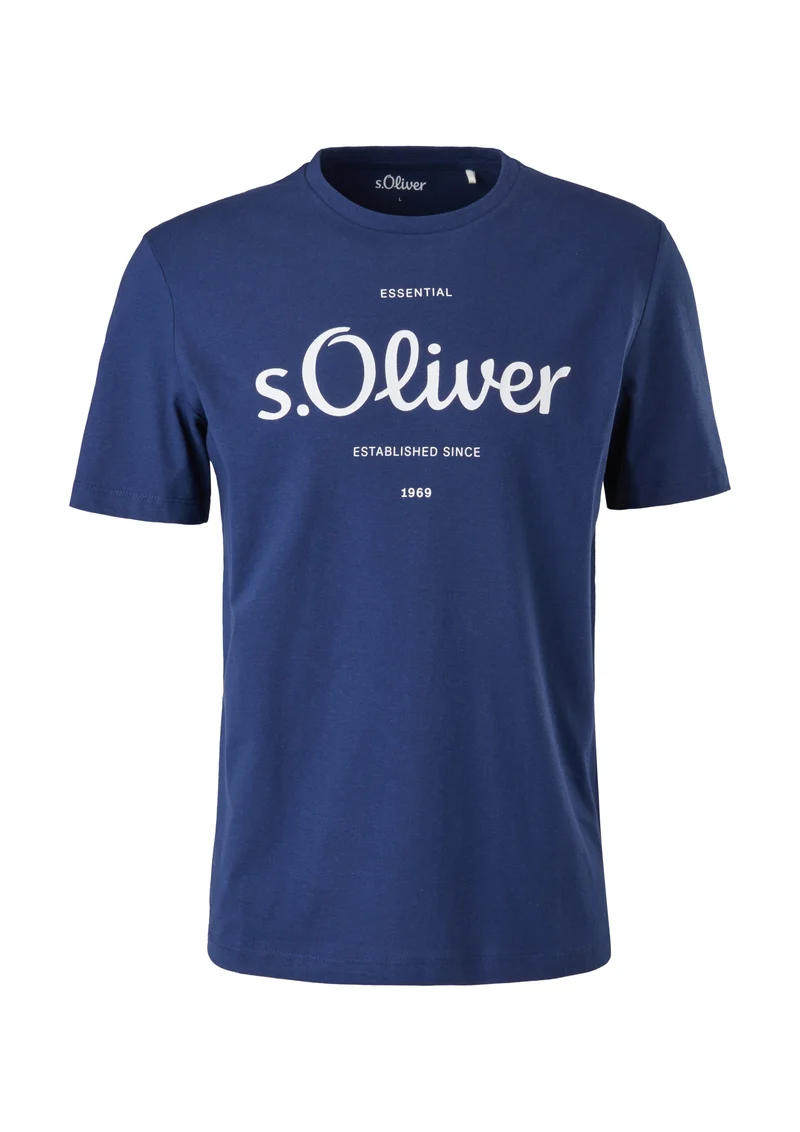 T-Shirt mit Label-Print