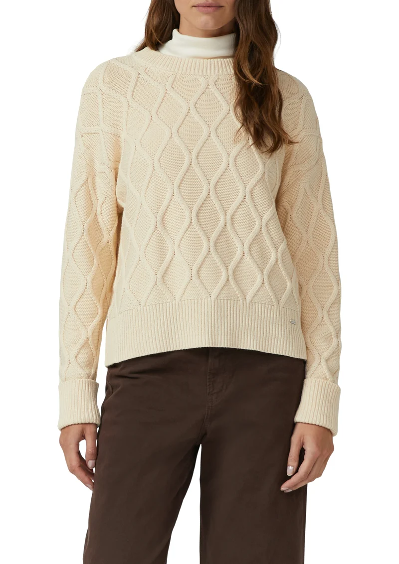 Strickpullover mit Zopfmuster