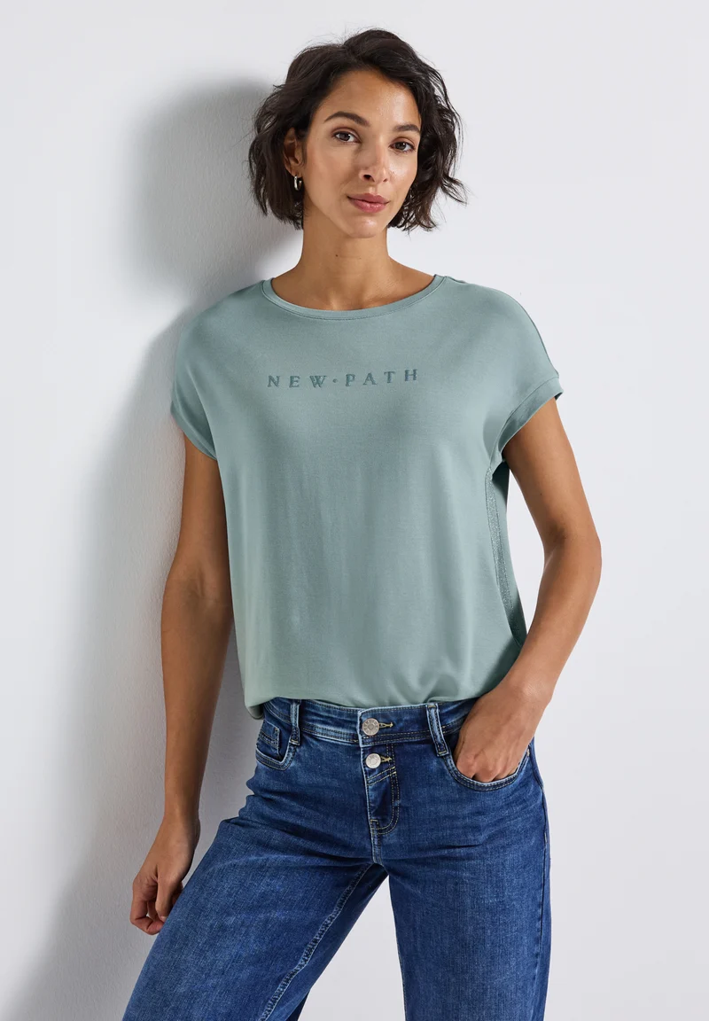 T-Shirt mit Glitzerdetails