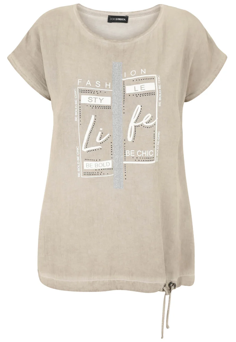 Shirt in lässiger Waschung mit Motiv