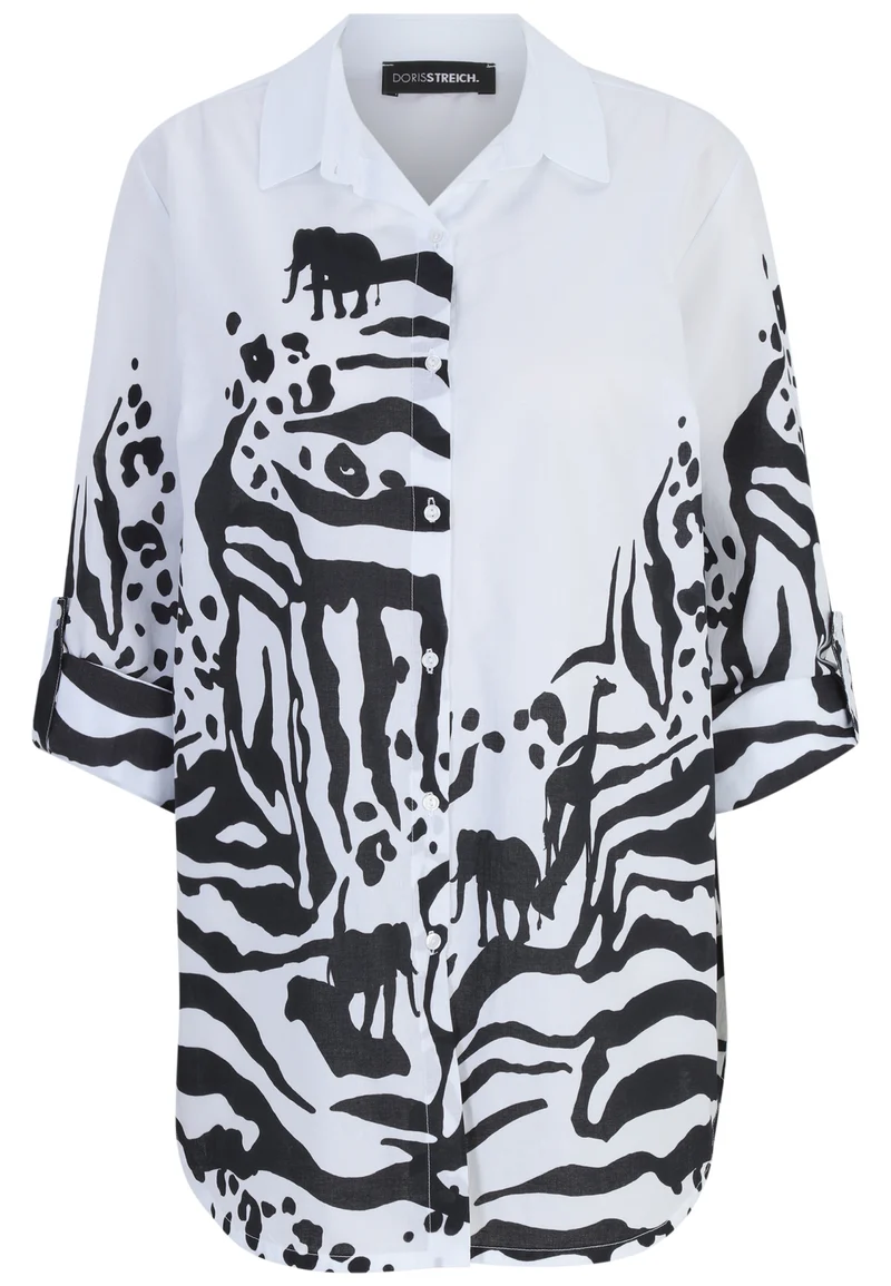 Hemdbluse mit Animalprint
