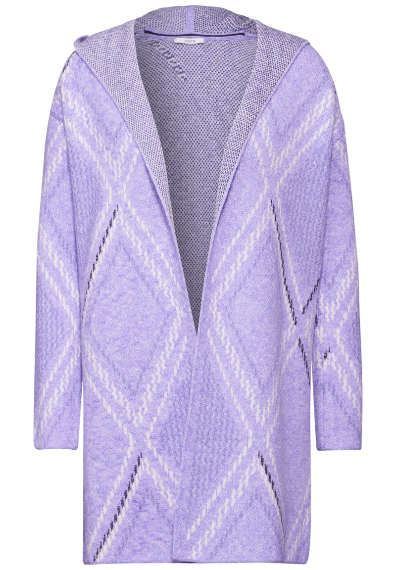 Offener Cardigan mit Kapuze