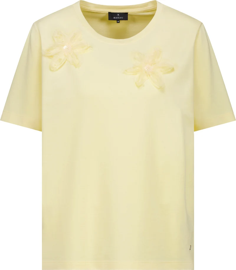 T-Shirt mit 3D-Blumen