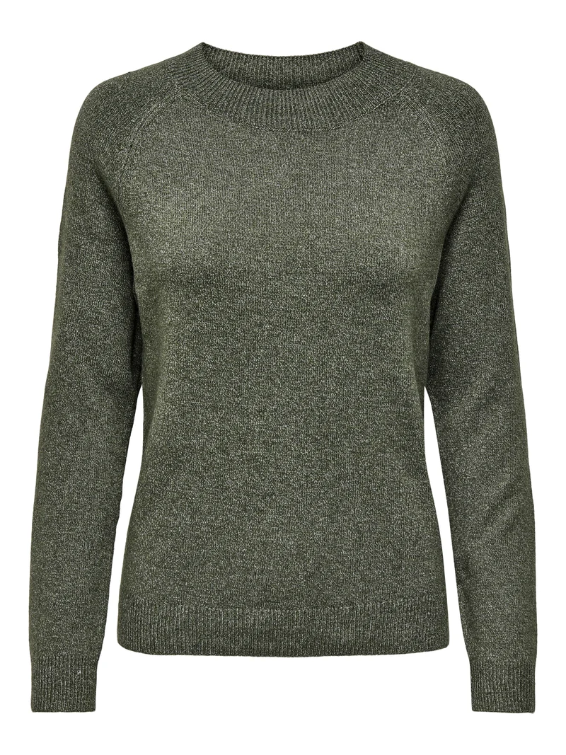 Einfarbiger Strickpullover