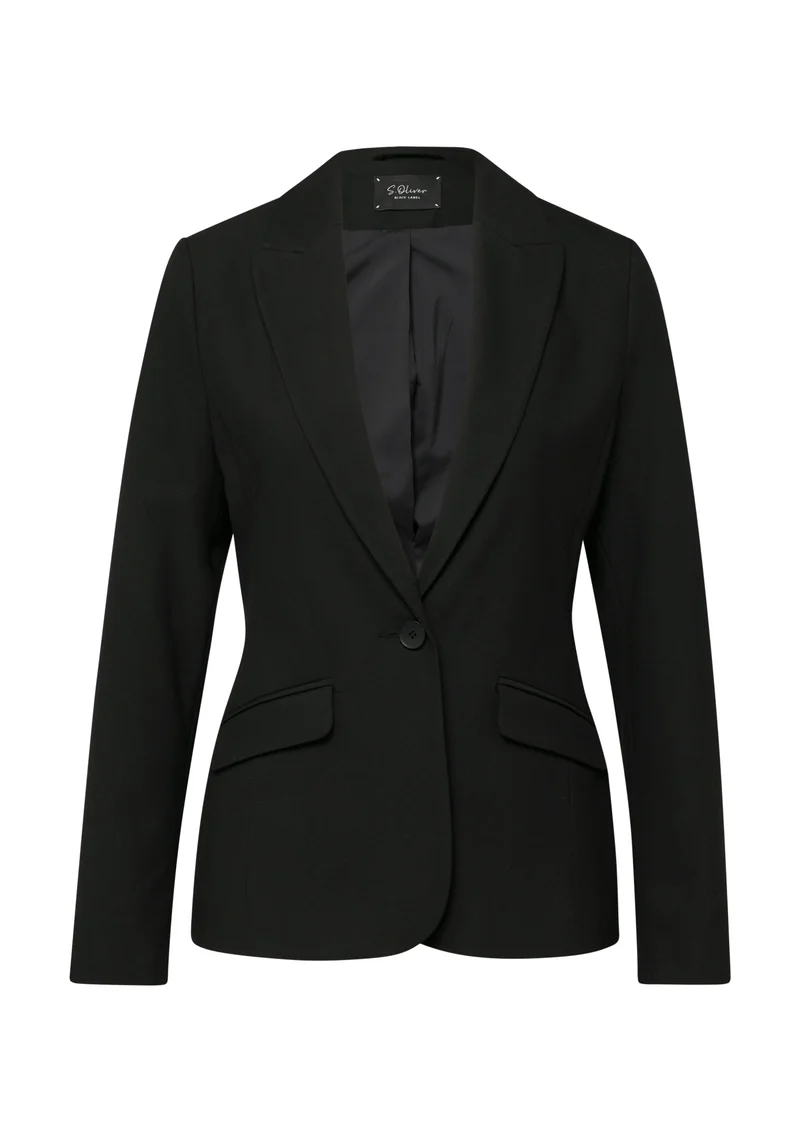 Viskosemix-Blazer im Slim Fit