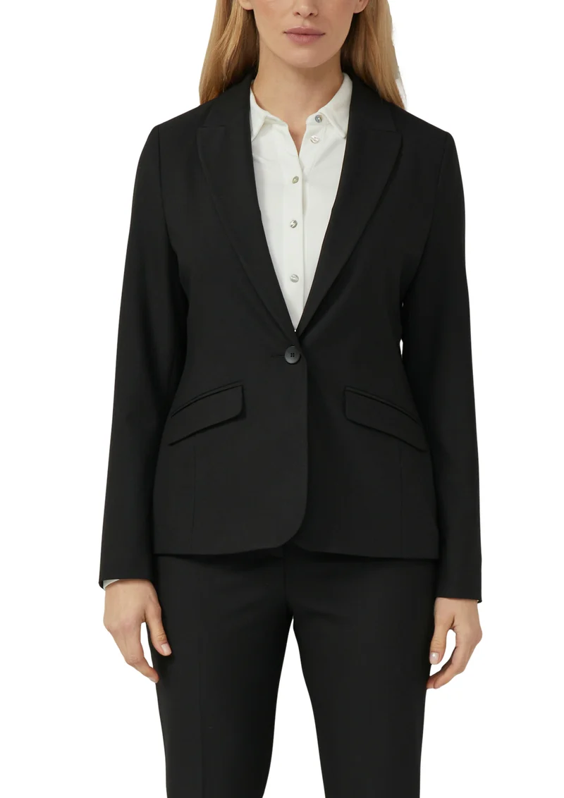 Viskosemix-Blazer im Slim Fit