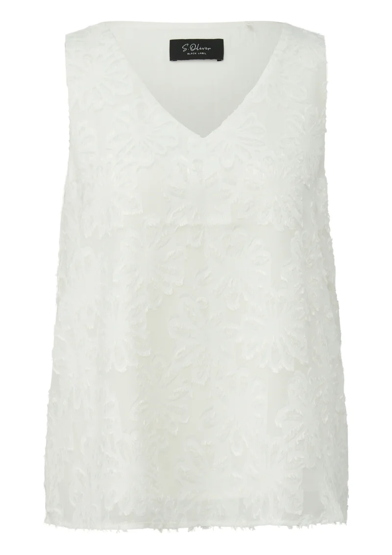 Ärmelloses Chiffon-Top