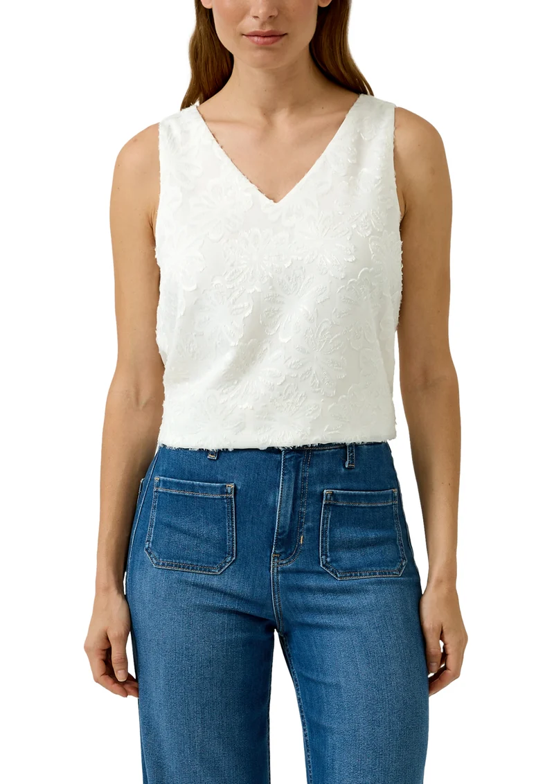 Ärmelloses Chiffon-Top