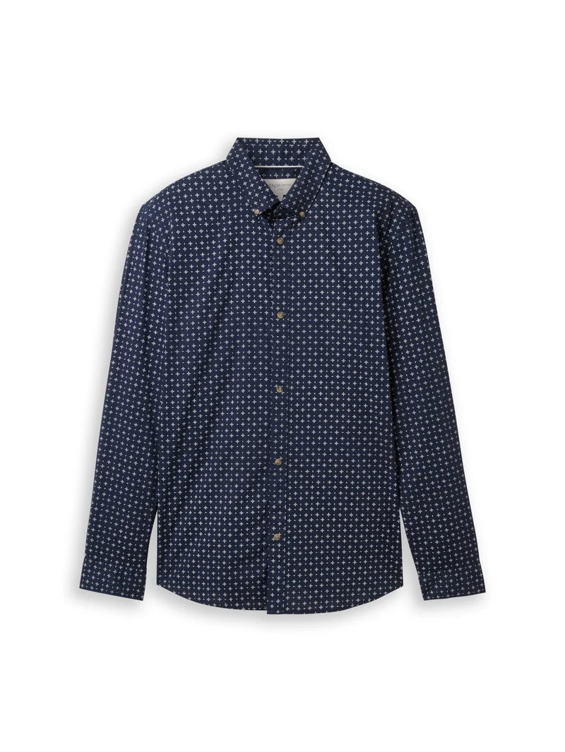Poplin Hemd mit Print