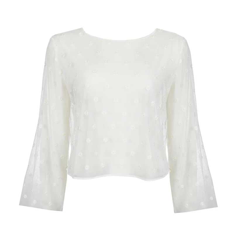 Durchsichtiges Langarmshirt