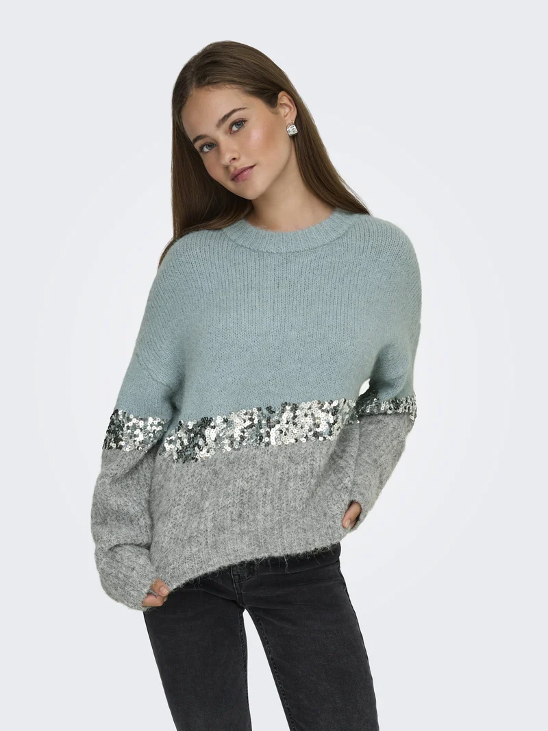 ONLMAINE Strickpullover mit Pailletten