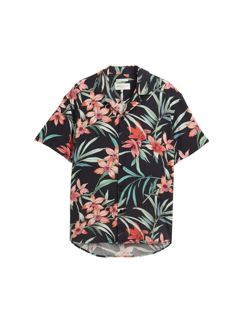 Kurzarmhemd mit Blumen-Muster