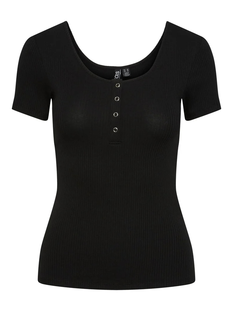 T-Shirt mit Henley-Ausschnitt