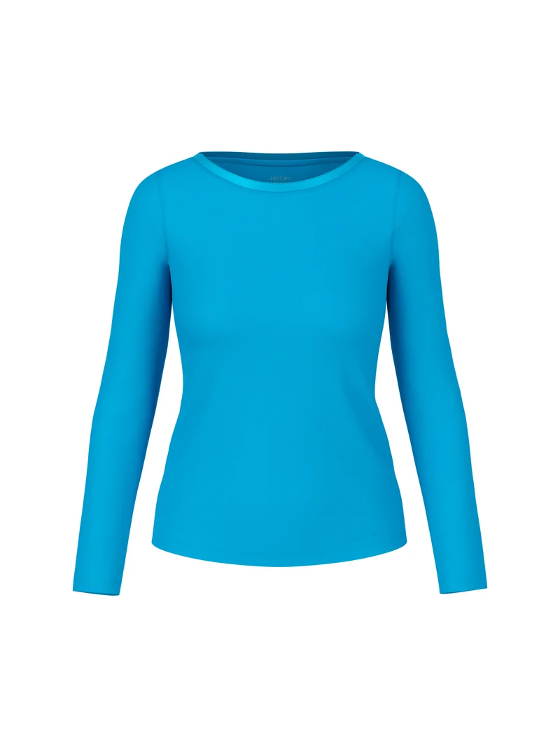 Longsleeve mit Seidenblende