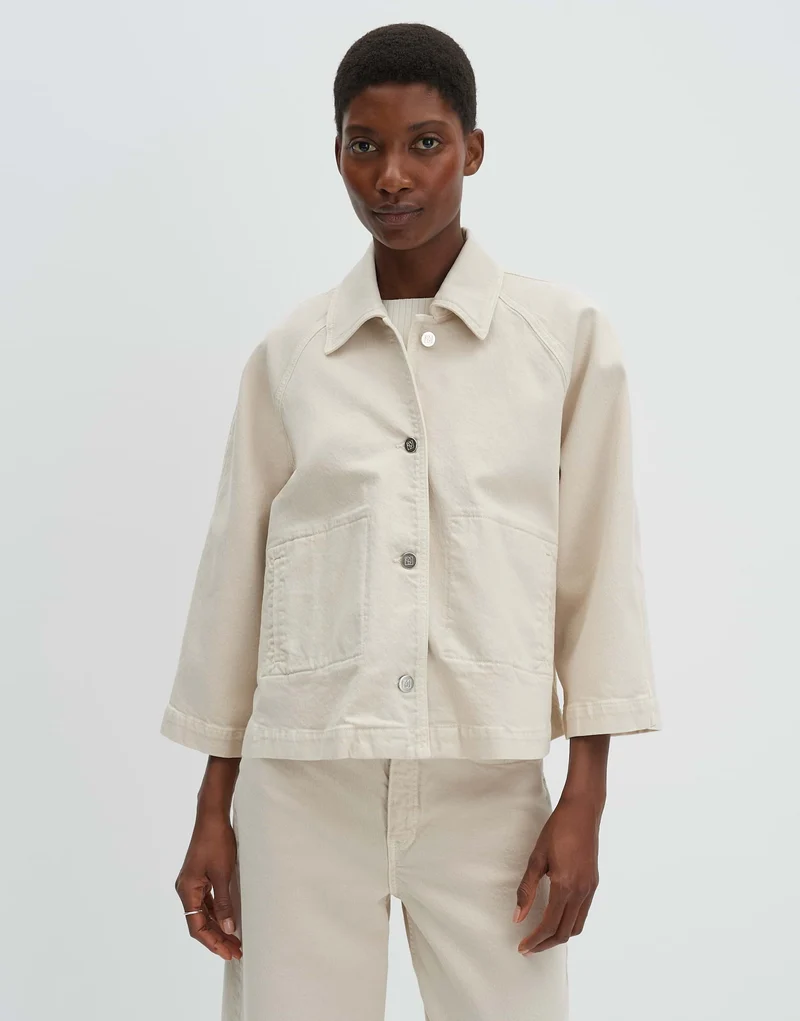 Jeansjacke "Nyelle" in A-Linie Loose Fit