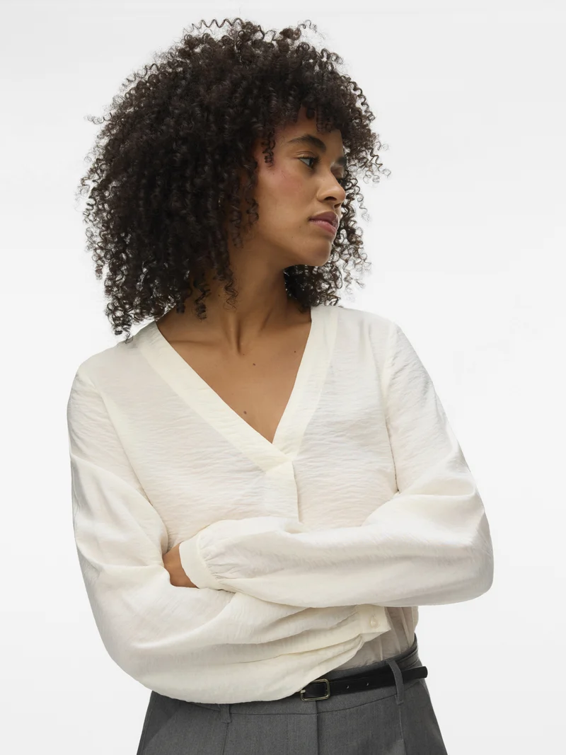Bluse mit V-Ausschnitt