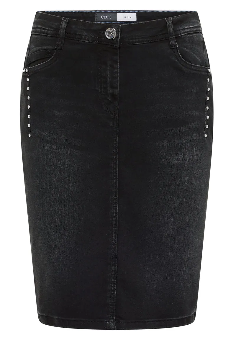 Jeansrock mit Nieten