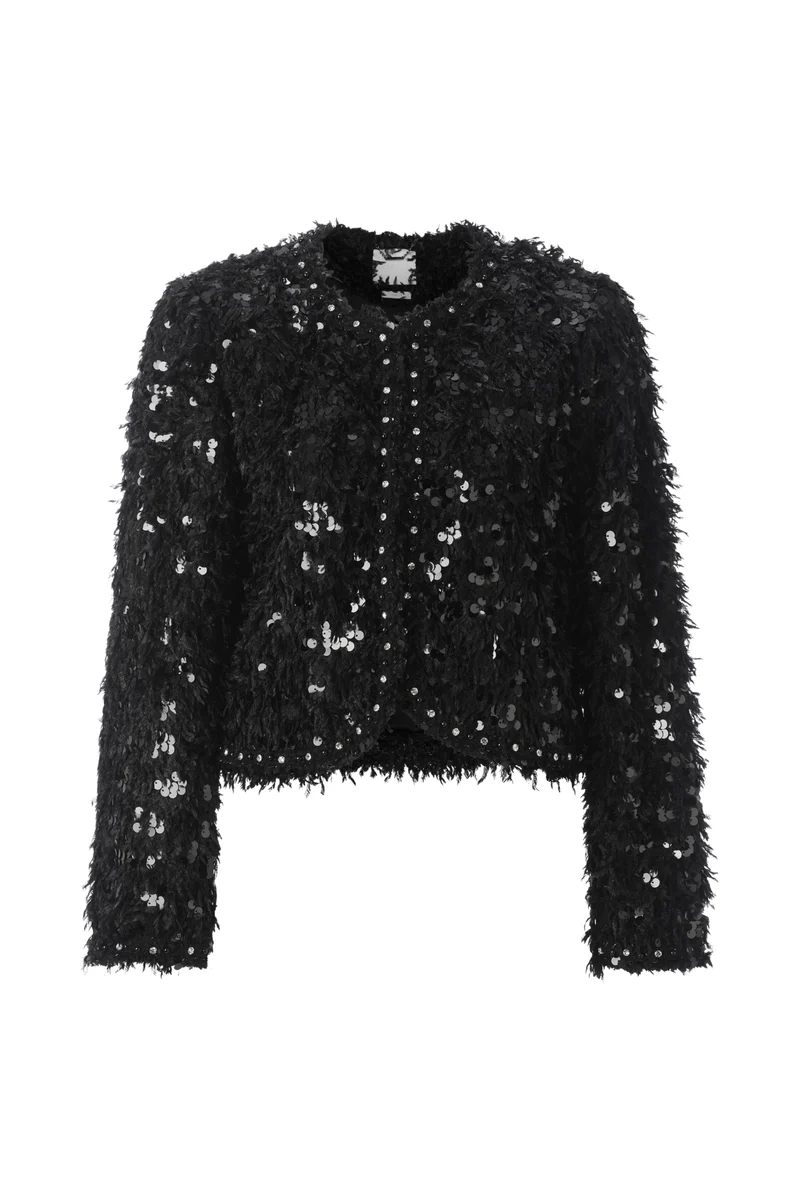 Kurze Jacke mit Pailletten
