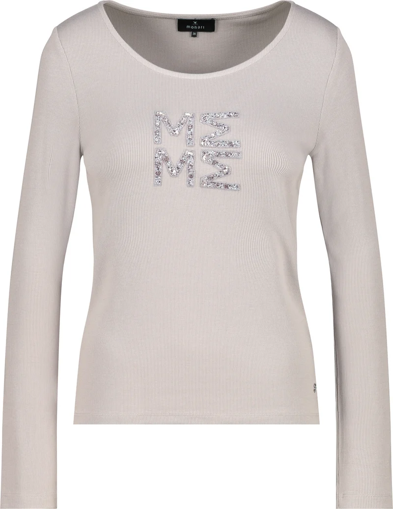 Langarmshirt mit Schmuckdetails