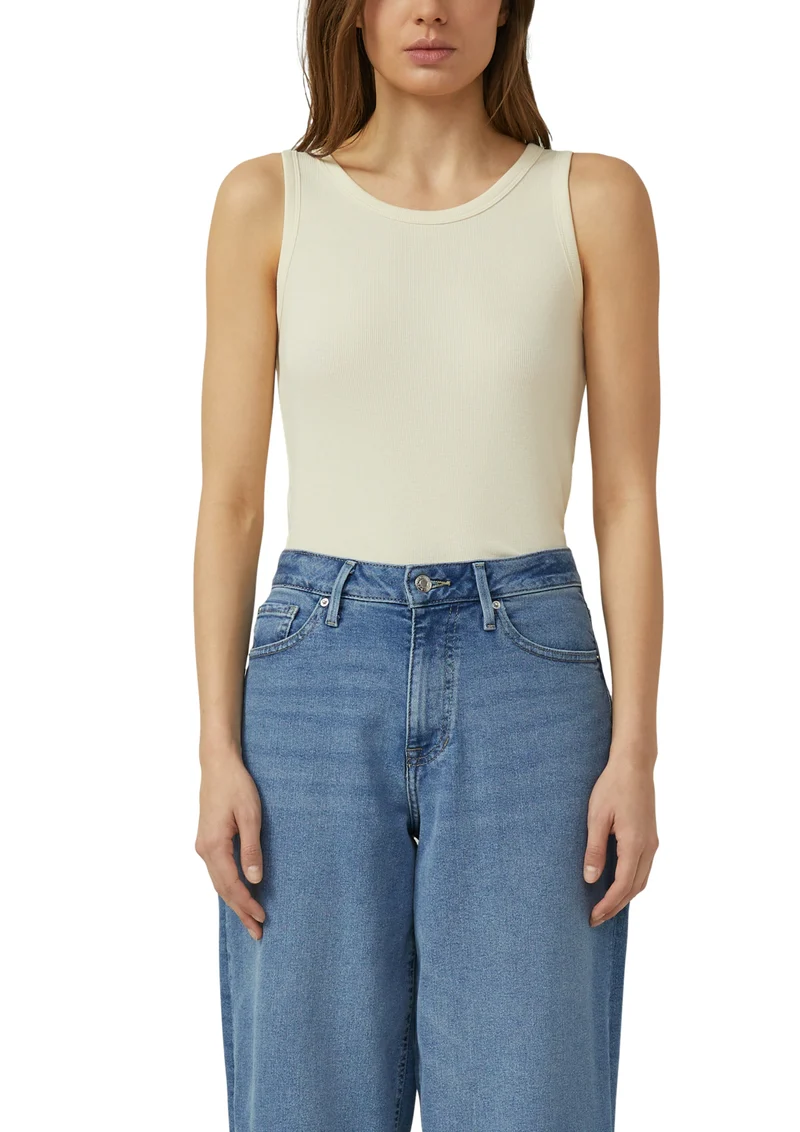 s.Oliver x Heidi Klum: Geripptes Tanktop im Slim Fit