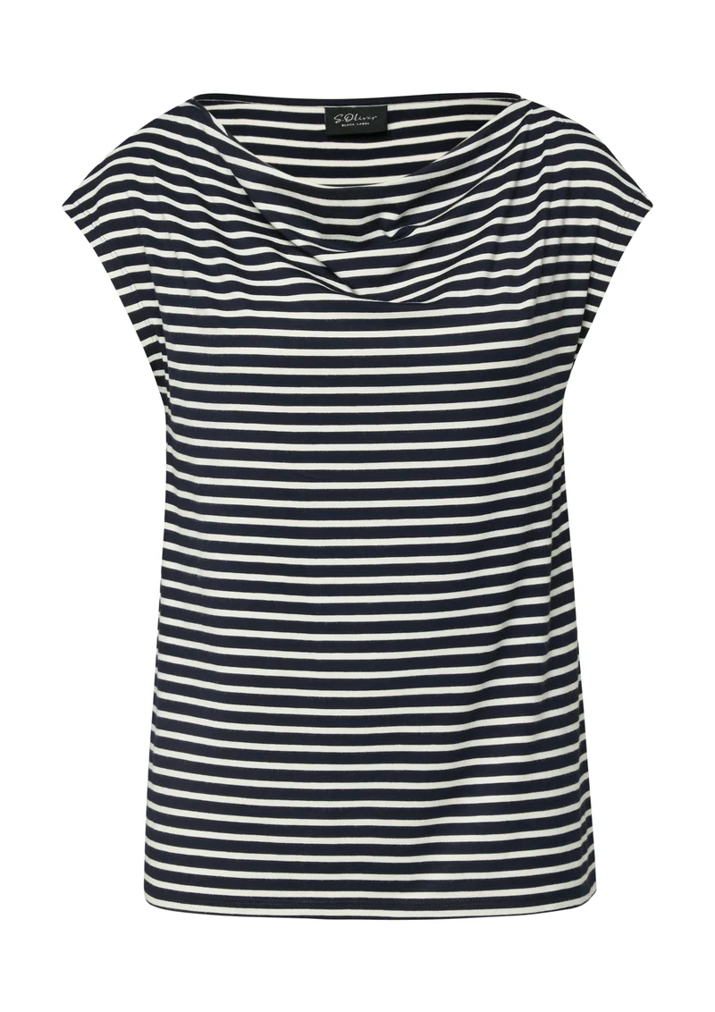 T-Shirt mit Wasserfall-Ausschnitt