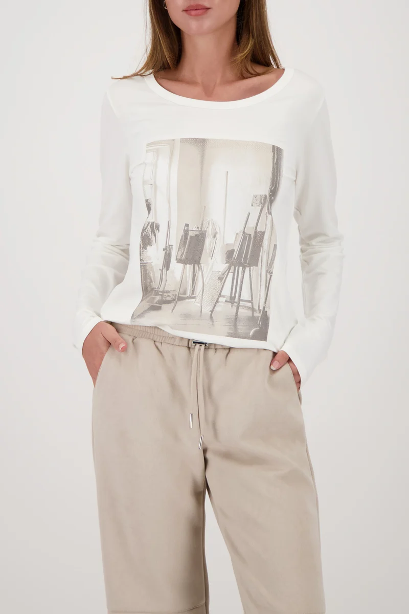 Langarmshirt mit Atelier-Druck