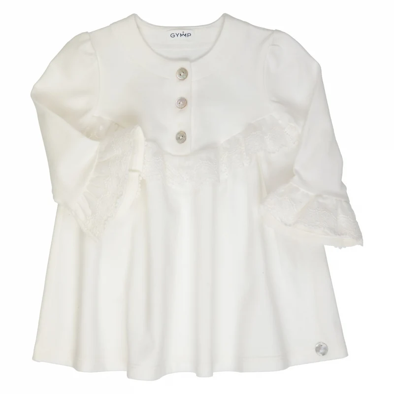 Kleid mit Spitzenrüschen