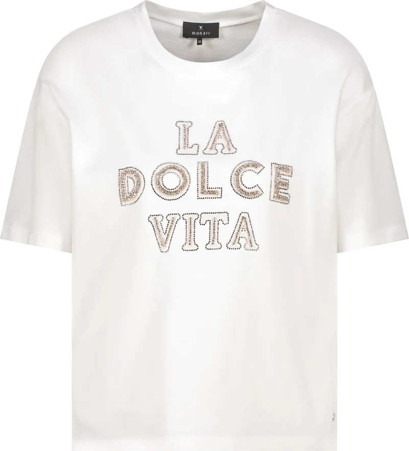 T-Shirt mit Schmuckschrift