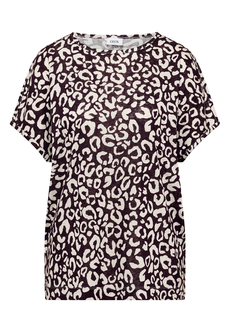 Jerseyshirt mit Leo-Print