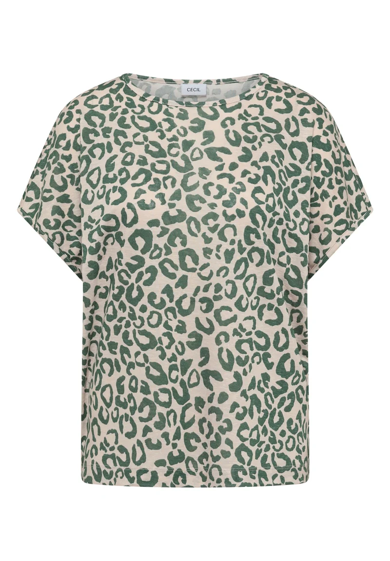 Jerseyshirt mit Leo-Print