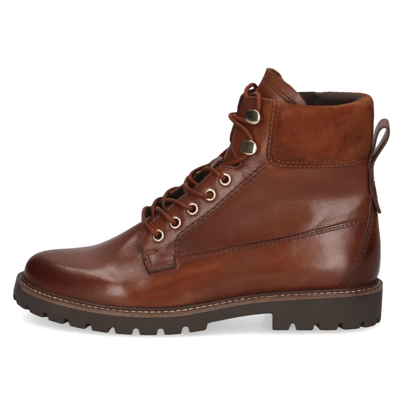 Schnürstiefelette aus Leder