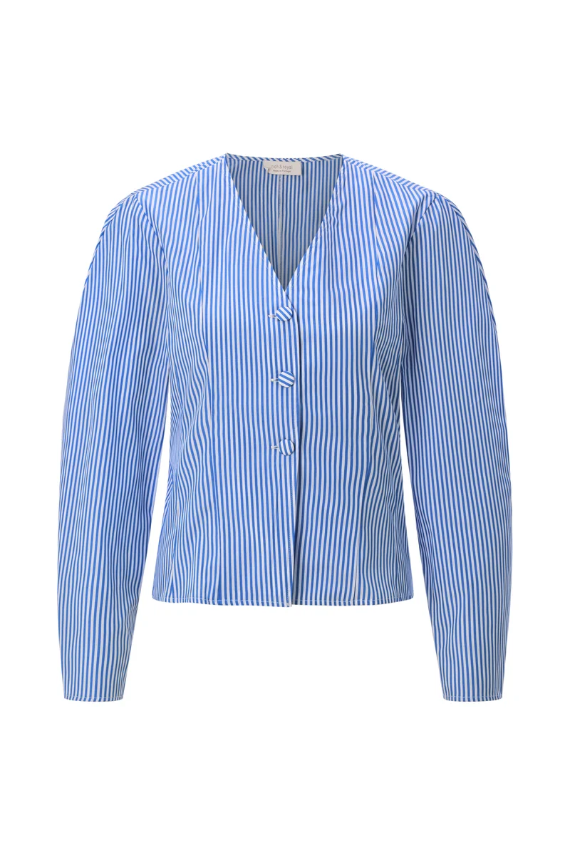 Baumwollbluse mit Streifen