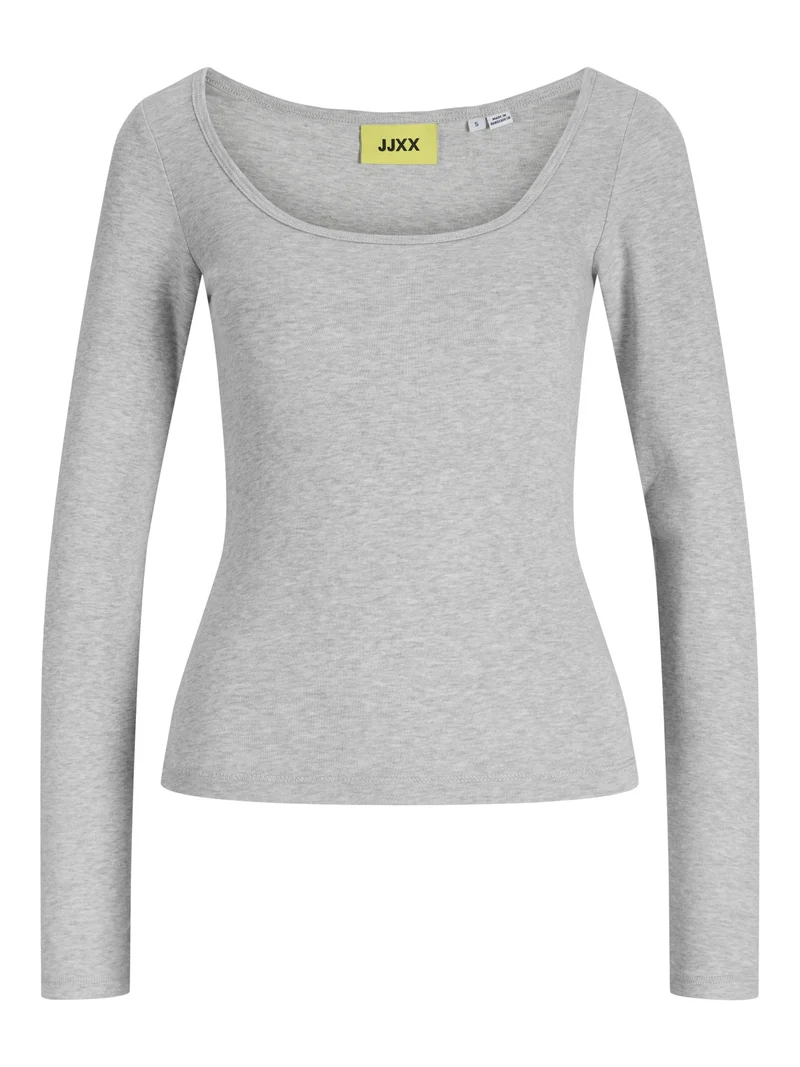 Langarmshirt mit großem Ausschnitt
