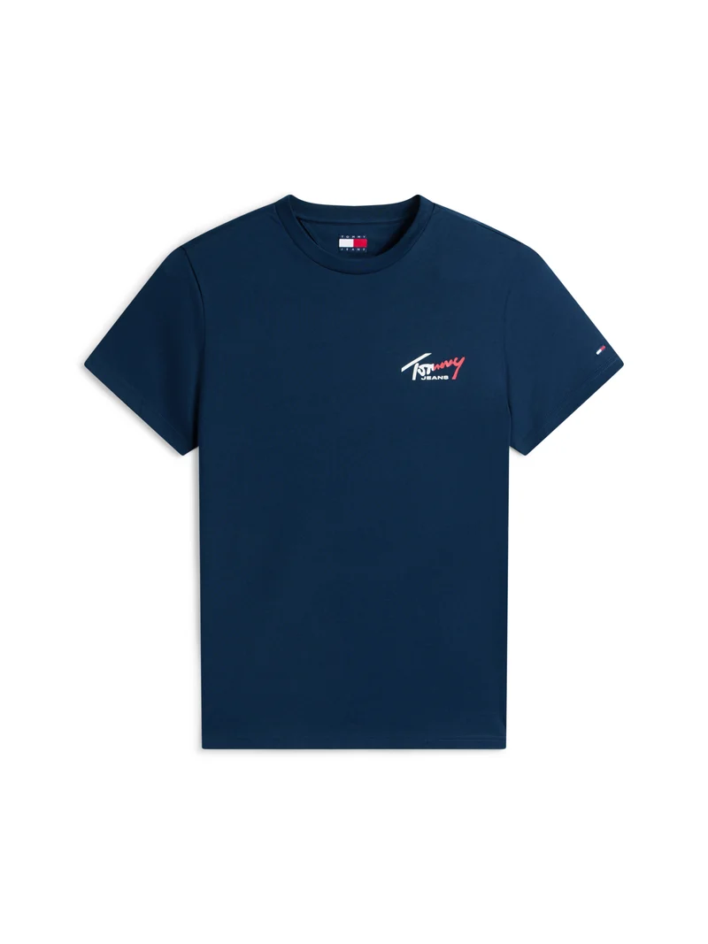 Basic Shirt mit kleinem Druck