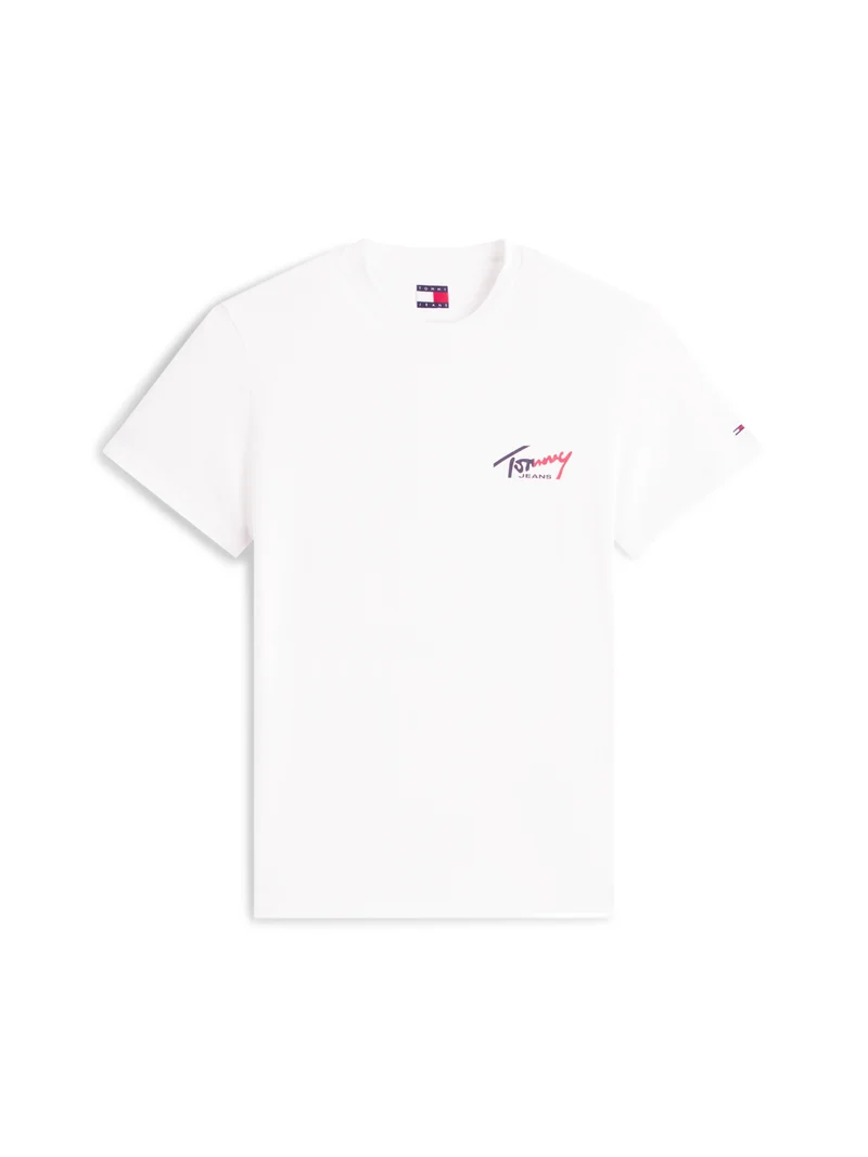 Basic Shirt mit kleinem Druck