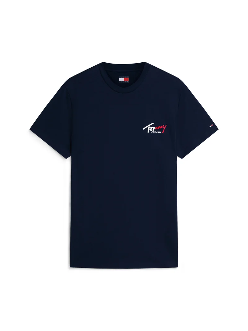 Basic Shirt mit kleinem Druck