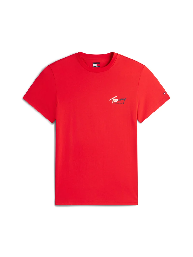 Basic Shirt mit kleinem Druck