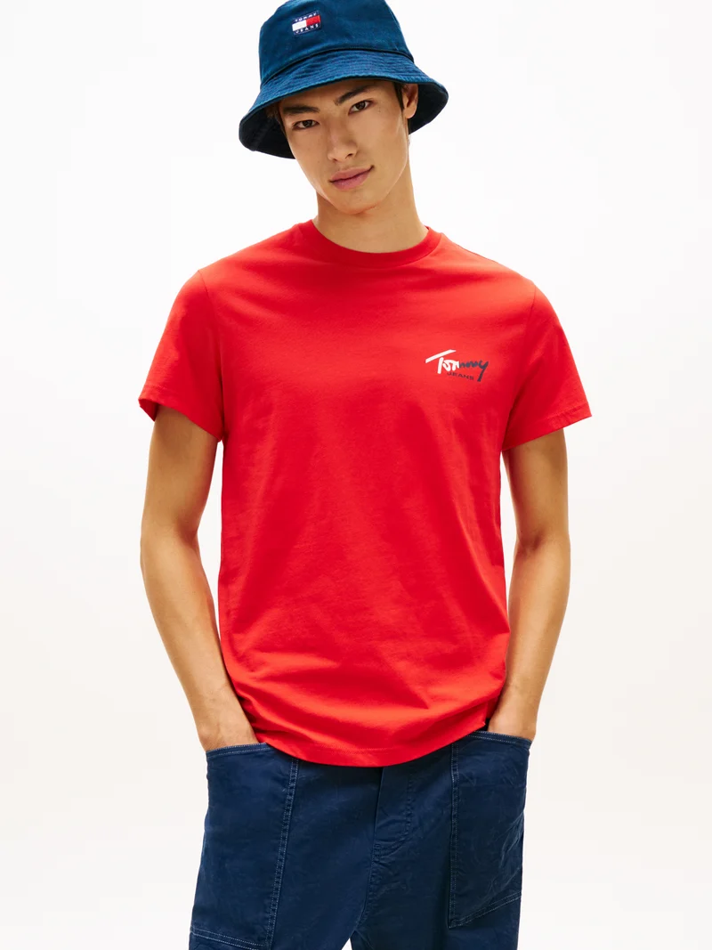 Basic Shirt mit kleinem Druck