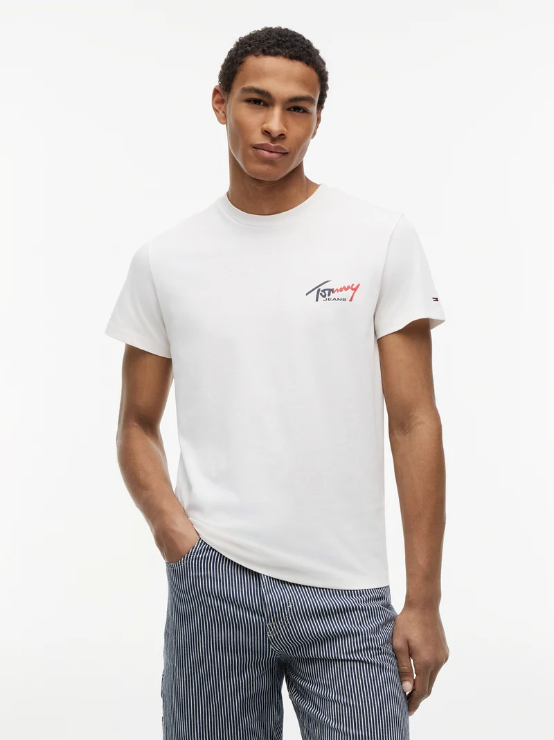 Basic Shirt mit kleinem Druck