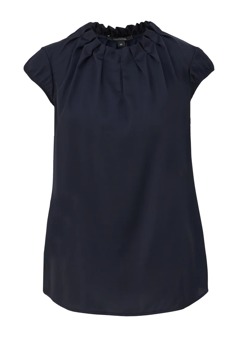 Satinbluse mit Raffung