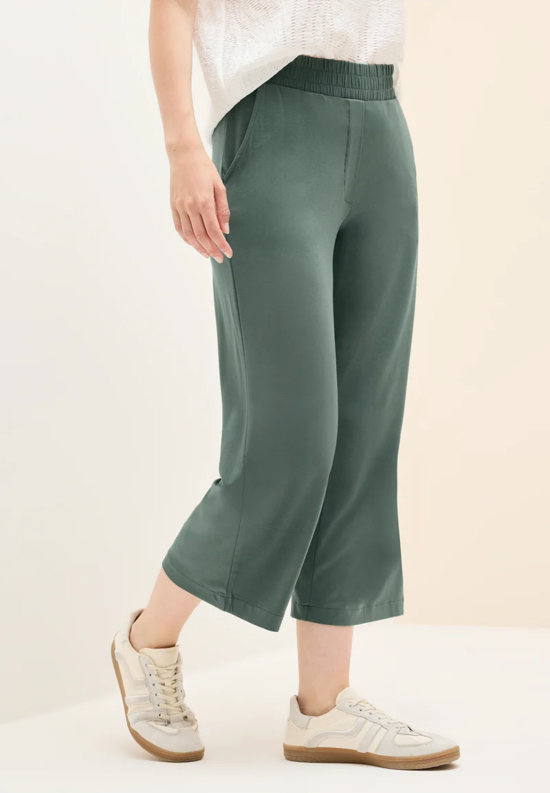 Wide Leg Jersey-Hose