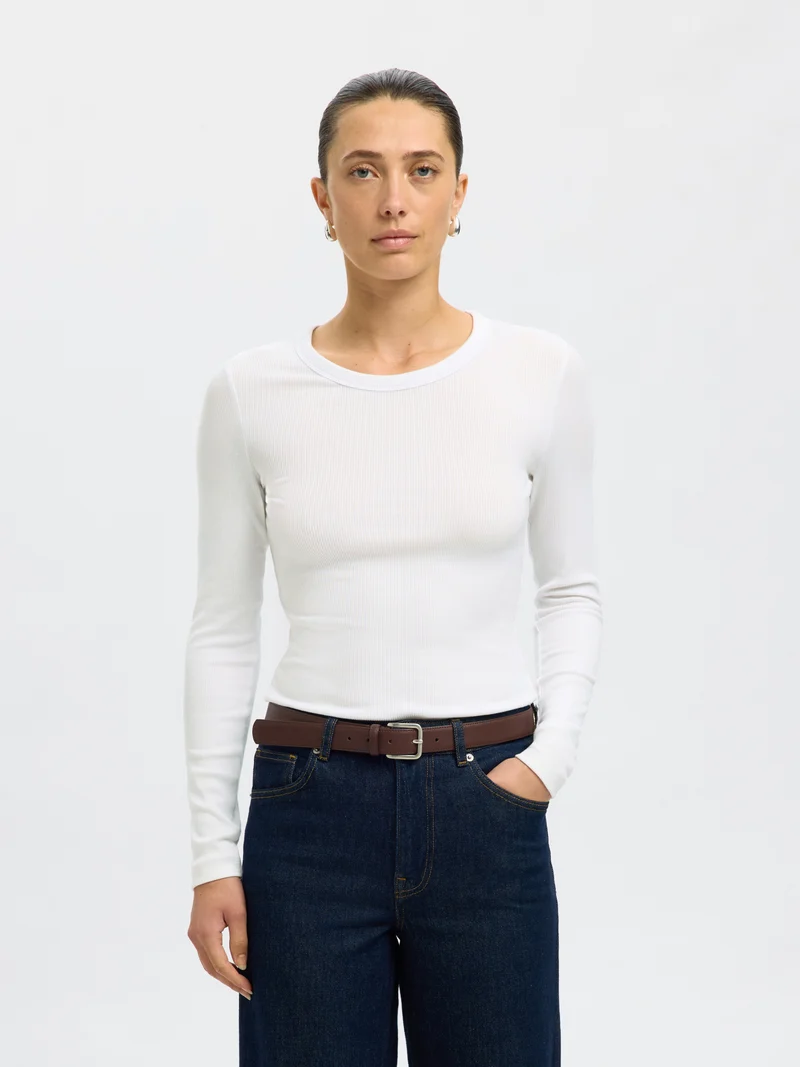 Geripptes Langarmshirt