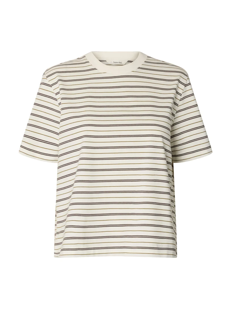 SLWESSENTIAL Boxy T-Shirt aus Baumwolle mit Streifen