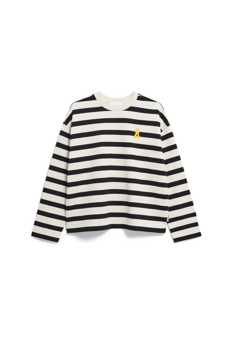 Oversized Sweatshirt mit Streifen und Logo-Stickerei