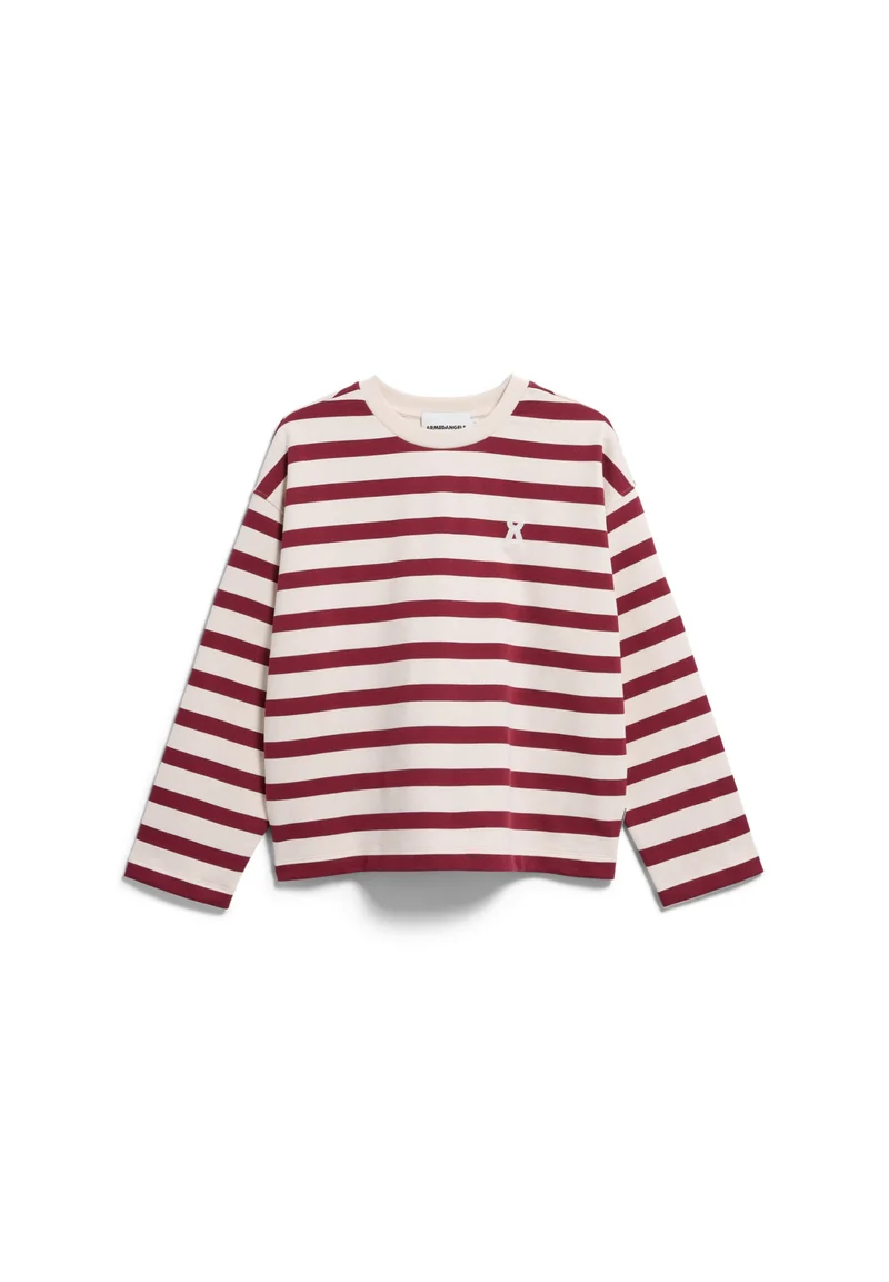 Oversized Sweatshirt mit Streifen und Logo-Stickerei