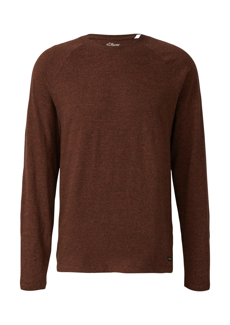 Meliertes Langarmshirt