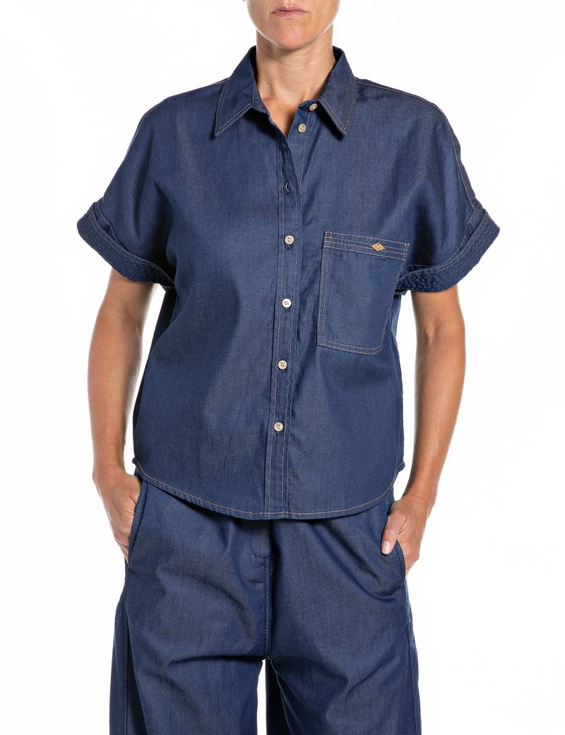 Jeansbluse