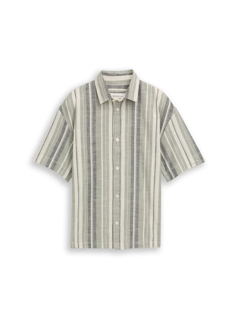 Loose Fit Hemd mit Streifen