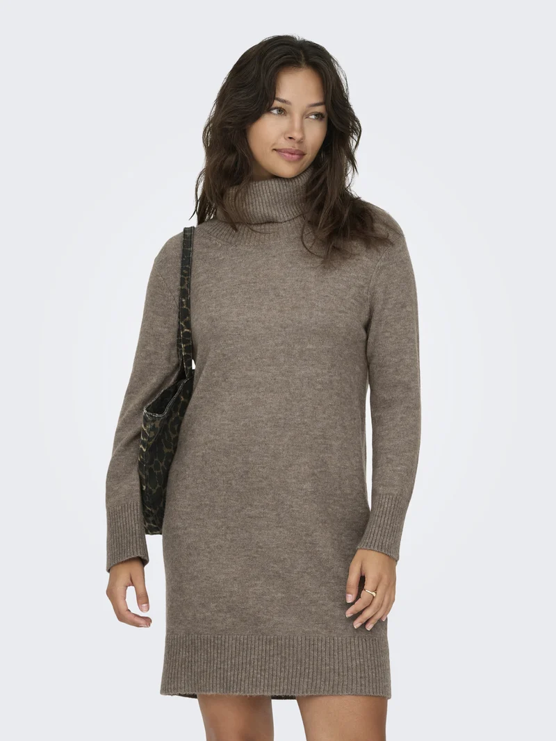 ONLHOUSTON Strickkleid mit Rollkragen