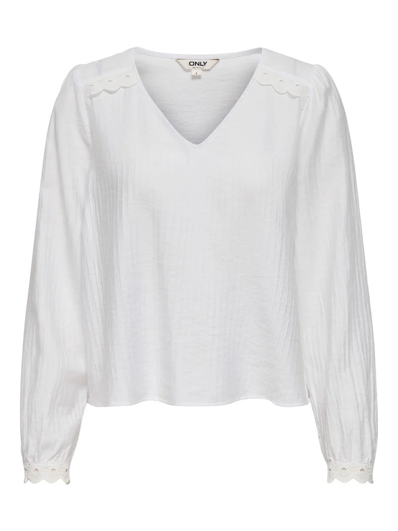 Bluse mit V-Ausschnitt